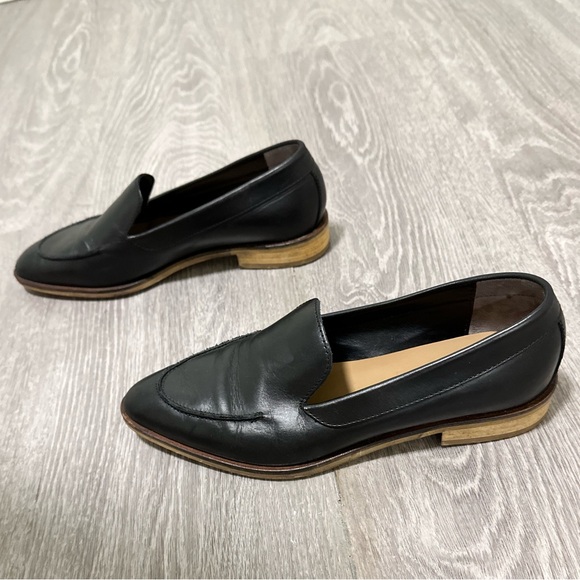 EVERLANE women’s Italian leather loafers size 7.5 preppy work shoes flats black - Picture 4 of 10